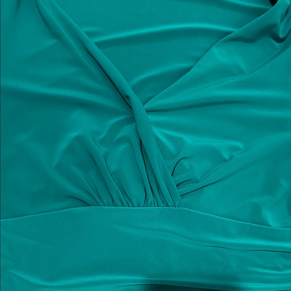 Ralph Lauren Teal Long Sleeve Dress - Picture 3 of 4